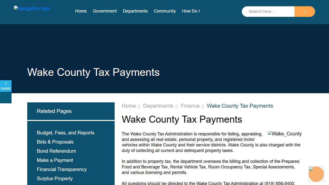 Wake County Tax Payments